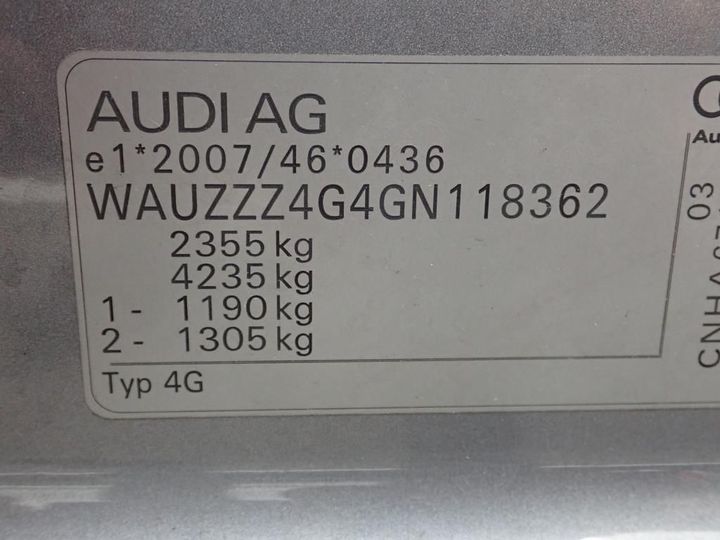 Photo 12 VIN: WAUZZZ4G4GN118362 - AUDI A6 AVANT 