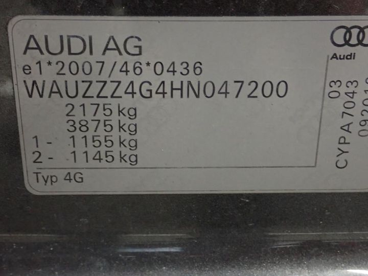 Photo 33 VIN: WAUZZZ4G4HN047200 - AUDI A6 