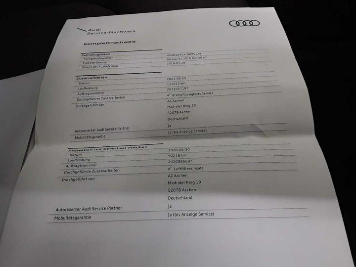 Photo 30 VIN: WAUZZZ4G4JN095124 - AUDI A6 AVANT 2.0 TDI 