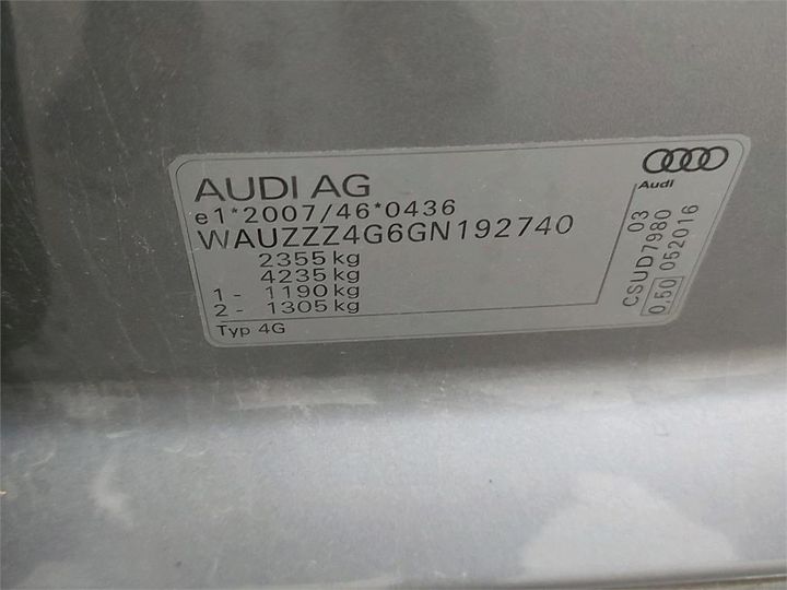 Photo 6 VIN: WAUZZZ4G6GN192740 - AUDI A6 AVANT 