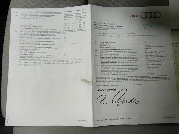 Photo 12 VIN: WAUZZZ4G9EN204246 - AUDI A6 AVANT 