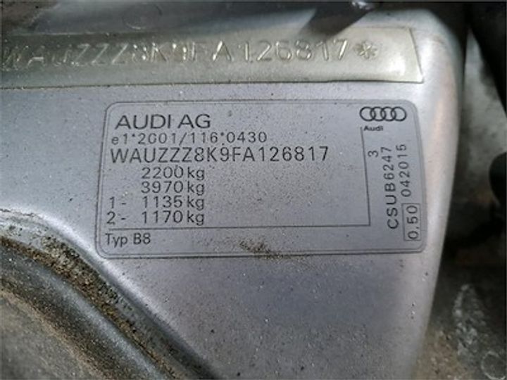 Photo 11 VIN: WAUZZZ8K9FA126817 - AUDI A4 AVANT DIESEL - 2012 