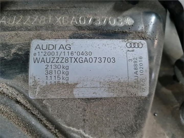 Photo 11 VIN: WAUZZZ8TXGA073703 - AUDI A5 SPORTBACK DIESEL - 2012 