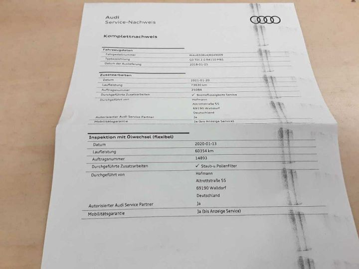 Photo 18 VIN: WAUZZZ8U4JR049009 - AUDI Q3 2.0 TDI 