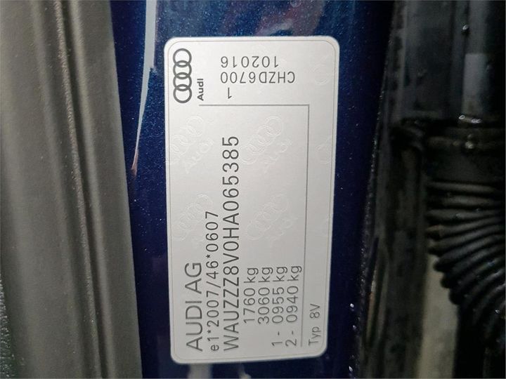 Photo 8 VIN: WAUZZZ8V0HA065385 - AUDI A3 SPORTBACK 