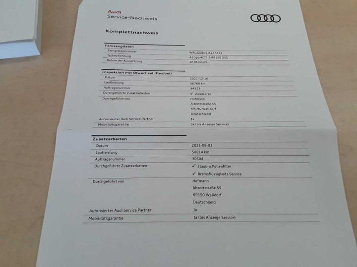 Photo 16 VIN: WAUZZZ8V1JA147454 - AUDI A3 1.5 TFSI 