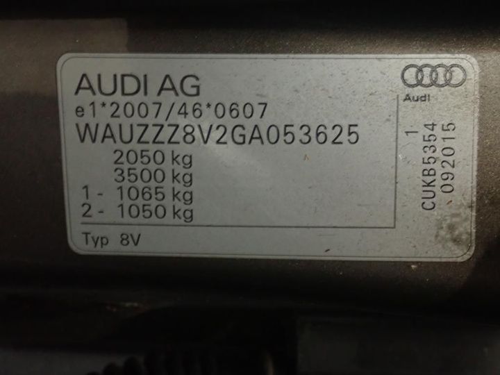 Photo 13 VIN: WAUZZZ8V2GA053625 - AUDI A3 SPORTBACK 