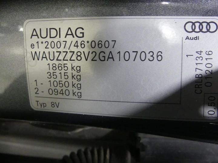 Photo 1 VIN: WAUZZZ8V2GA107036 - AUDI A3 SPORTBACK 