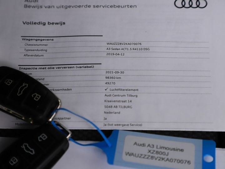 Photo 14 VIN: WAUZZZ8V2KA070076 - AUDI A3 LIMOUSINE 