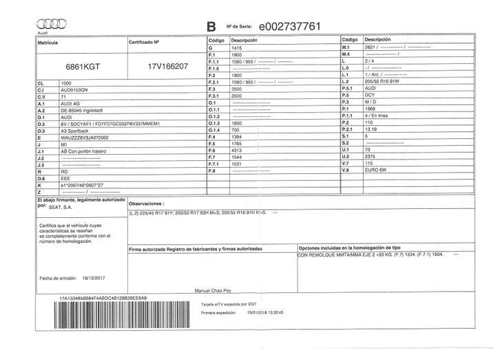 Photo 2 VIN: WAUZZZ8V3JA072062 - AUDI A3 