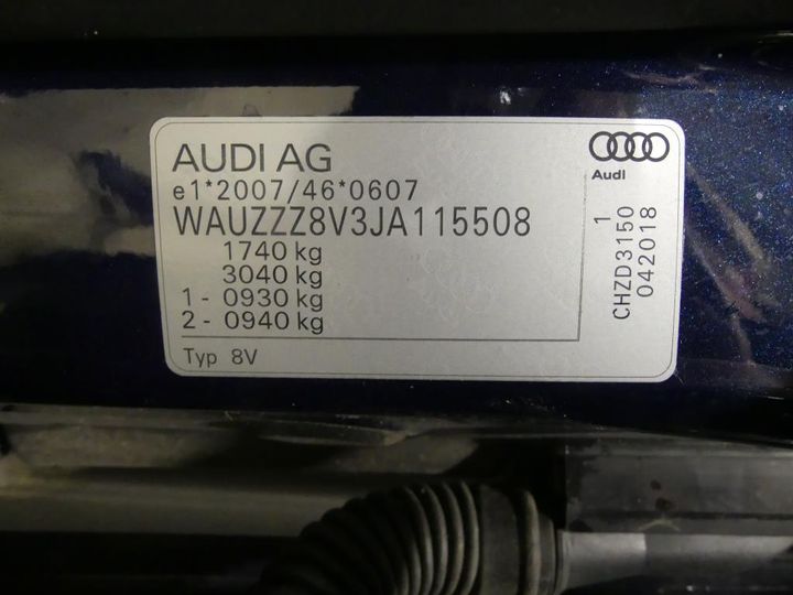 Photo 3 VIN: WAUZZZ8V3JA115508 - AUDI A3 SPORTBACK 