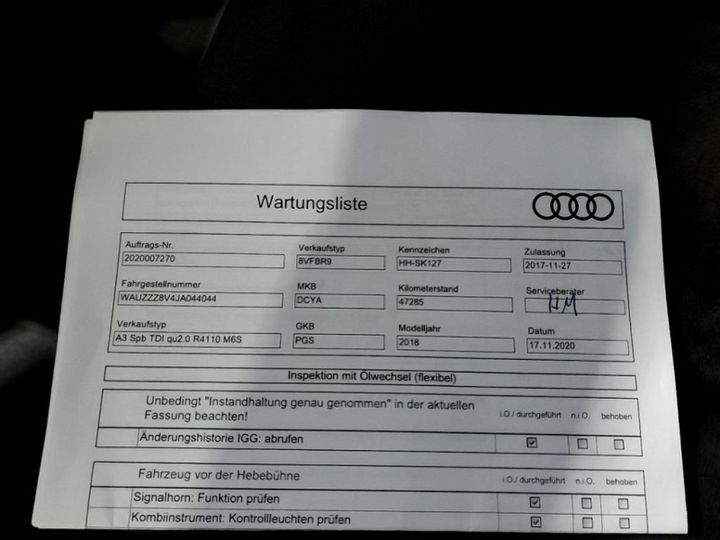 Photo 10 VIN: WAUZZZ8V4JA044044 - AUDI A3 SPORTBACK 