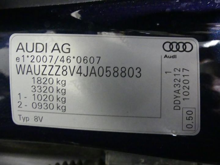 Photo 3 VIN: WAUZZZ8V4JA058803 - AUDI A3 SPORTBACK 