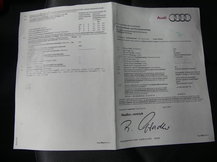 Photo 11 VIN: WAUZZZ8V5FA115050 - AUDI A3 SPORTBACK 