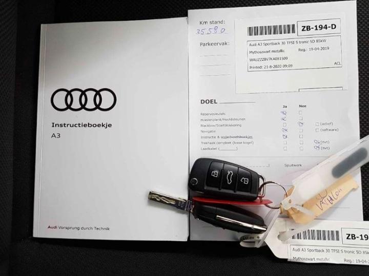 Photo 20 VIN: WAUZZZ8V7KA081509 - AUDI A3 SPORTBACK 