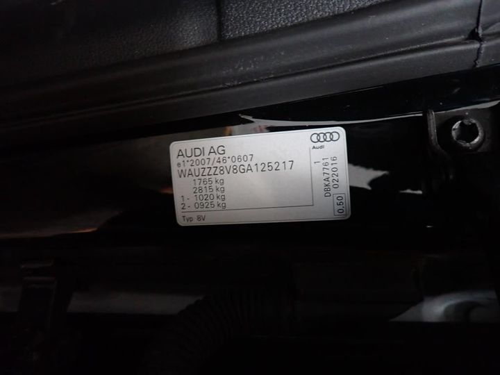 Photo 10 VIN: WAUZZZ8V8GA125217 - AUDI A3 SPORTBACK 