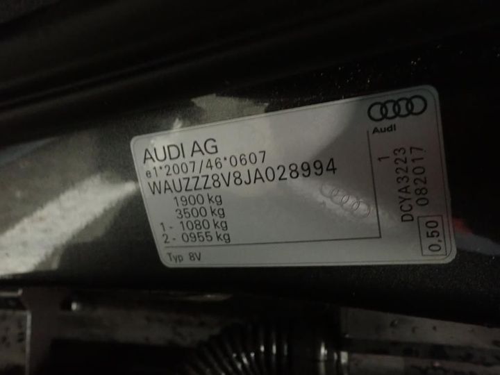 Photo 9 VIN: WAUZZZ8V8JA028994 - AUDI A3 SPORTBACK 