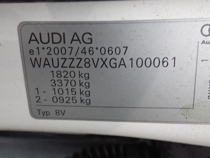 Photo 12 VIN: WAUZZZ8VXGA100061 - AUDI A3 SPORTBACK 