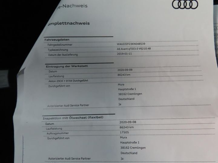 Photo 12 VIN: WAUZZZF23KN048539 - AUDI A6 AVANT 