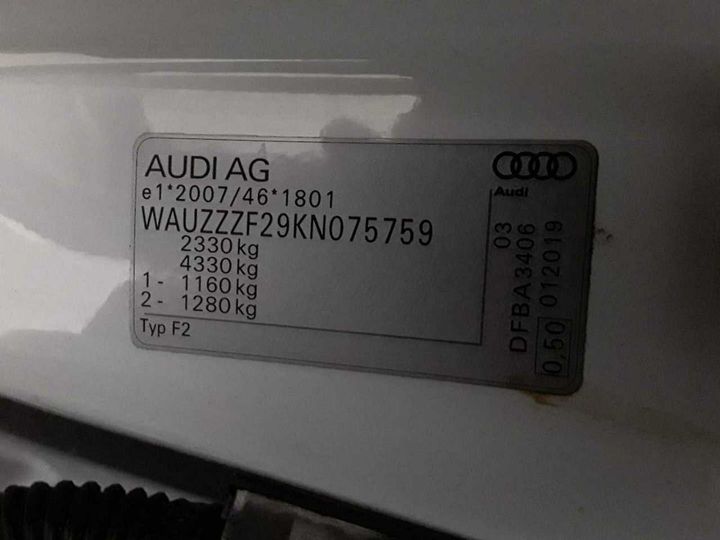 Photo 10 VIN: WAUZZZF29KN075759 - AUDI A6 AVANT 40 TDI S 