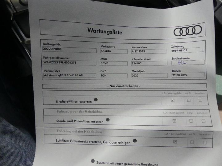 Photo 9 VIN: WAUZZZF29LN006278 - AUDI A6 