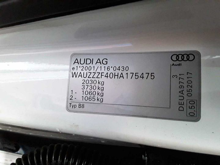 Photo 12 VIN: WAUZZZF40HA175475 - AUDI A4 2.0 TDI 