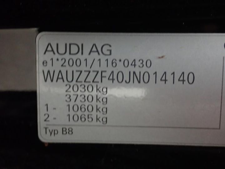 Photo 11 VIN: WAUZZZF40JN014140 - AUDI A4 