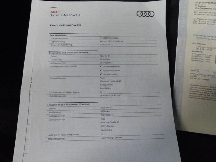 Photo 8 VIN: WAUZZZF40KA040861 - AUDI A4 3.0 TDI QUATTRO DESIGN 