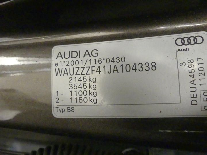 Photo 4 VIN: WAUZZZF41JA104338 - AUDI A4 AVANT 