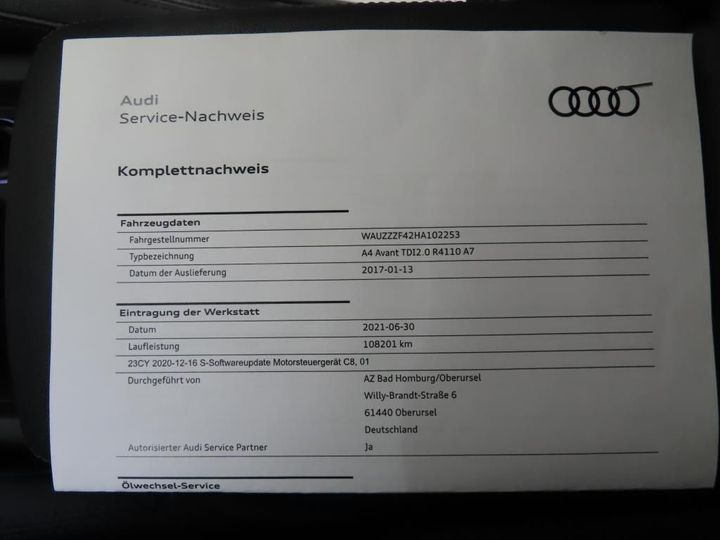 Photo 12 VIN: WAUZZZF42HA102253 - AUDI A4 AVANT 