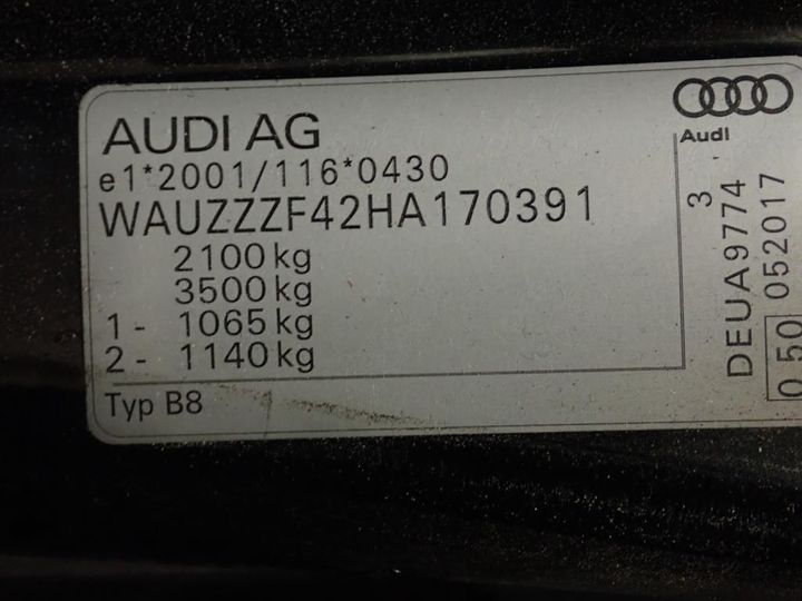 Photo 11 VIN: WAUZZZF42HA170391 - AUDI A4 AVANT 