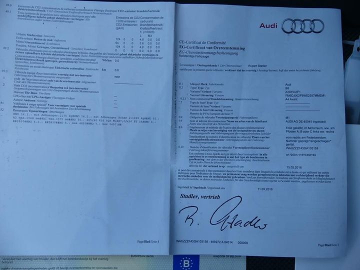 Photo 11 VIN: WAUZZZF43GA105158 - AUDI A4 AVANT 