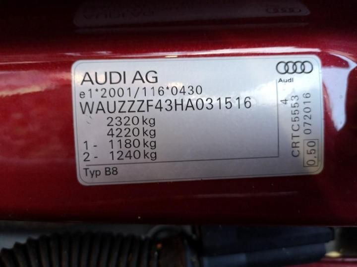 Photo 11 VIN: WAUZZZF43HA031516 - AUDI A4 ALLROAD 