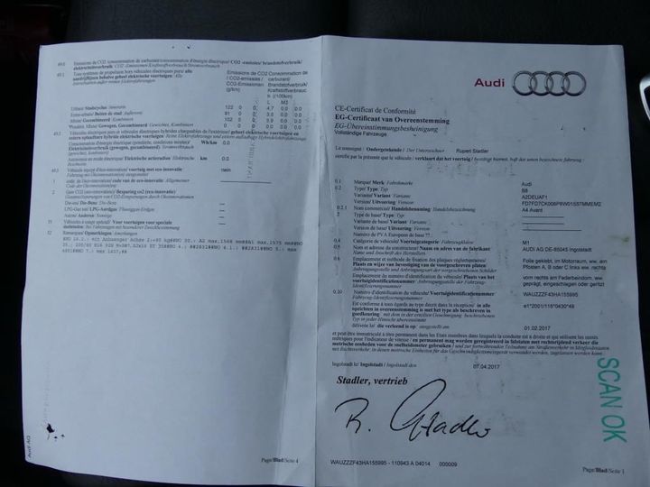 Photo 14 VIN: WAUZZZF43HA155995 - AUDI A4 AVANT 