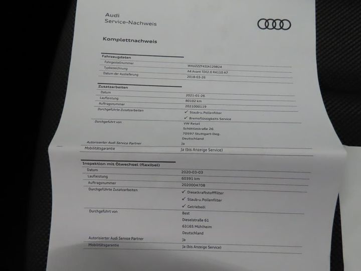 Photo 12 VIN: WAUZZZF43JA129824 - AUDI A4 AVANT 