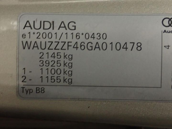 Photo 11 VIN: WAUZZZF46GA010478 - AUDI A4 AVANT 