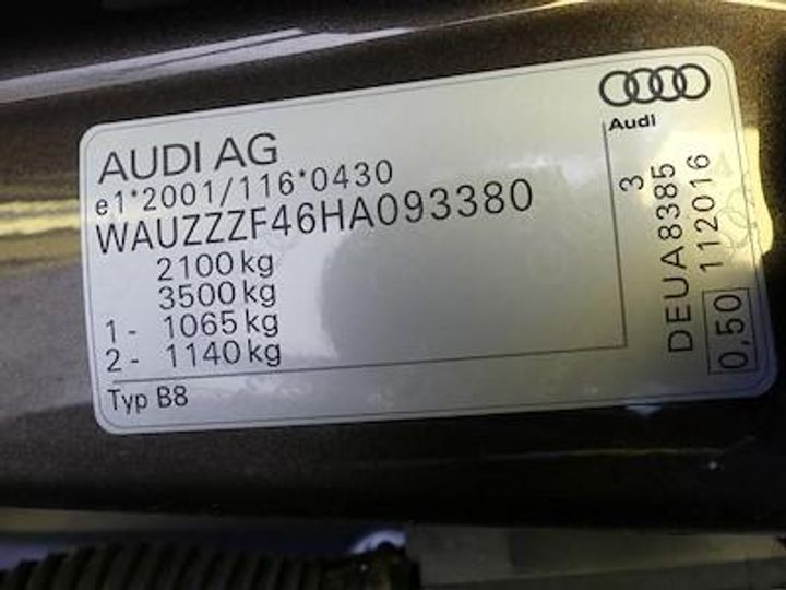 Photo 11 VIN: WAUZZZF46HA093380 - AUDI A4 AVANT DIESEL - 2016 