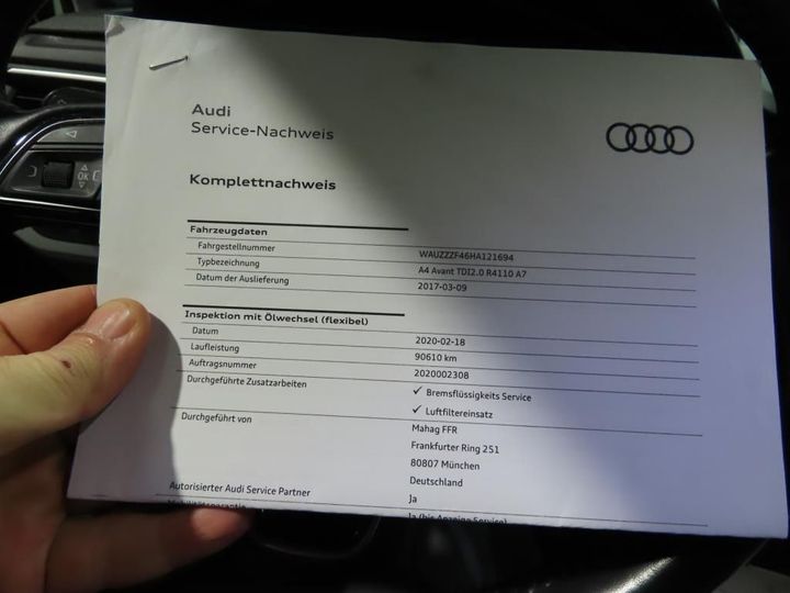 Photo 12 VIN: WAUZZZF46HA121694 - AUDI A4 AVANT 