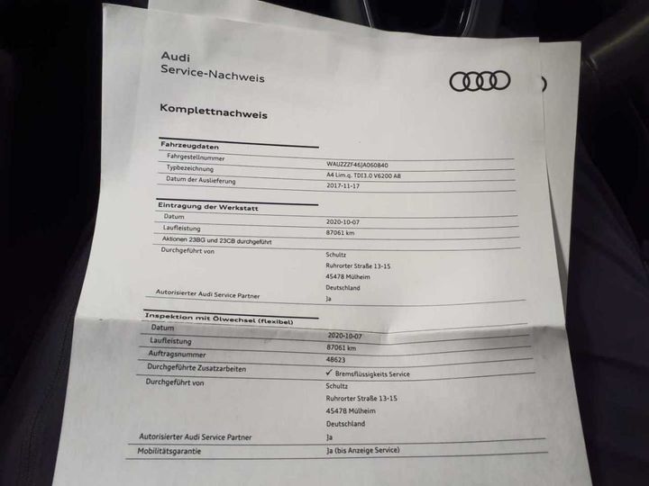 Photo 23 VIN: WAUZZZF46JA060840 - AUDI A4 3.0 TDI QUATTRO 