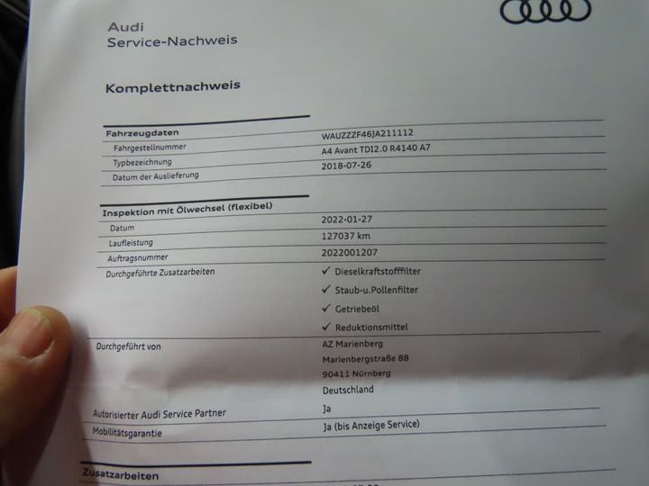 Photo 4 VIN: WAUZZZF46JA211112 - AUDI A4 AVANT 