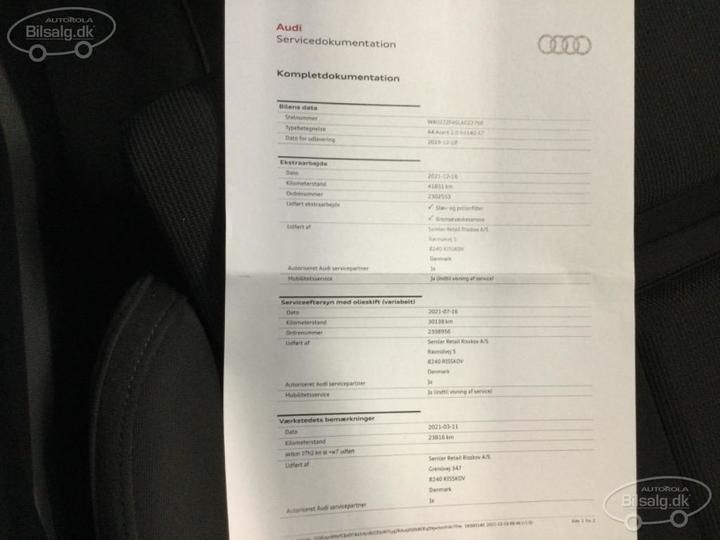 Photo 21 VIN: WAUZZZF46LA022768 - AUDI A4 ESTATE 