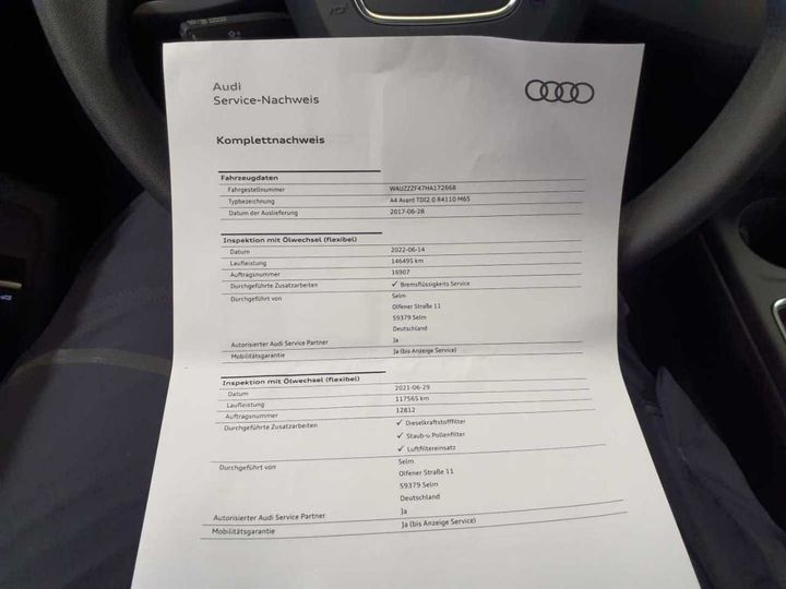 Photo 27 VIN: WAUZZZF47HA172668 - AUDI A4 AVANT 2.0 TDI 