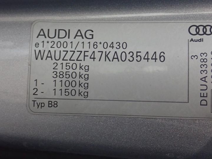 Photo 12 VIN: WAUZZZF47KA035446 - AUDI A4 AVANT 