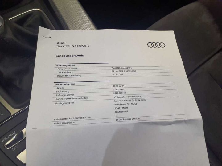 Photo 28 VIN: WAUZZZF48JA051315 - AUDI A4 2.0 TDI ULTRA 