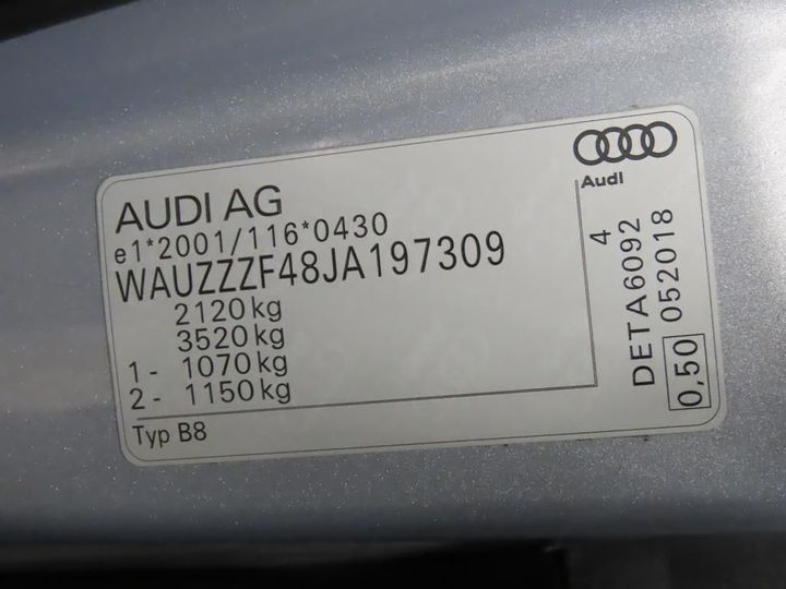 Photo 13 VIN: WAUZZZF48JA197309 - AUDI A4 AVANT 