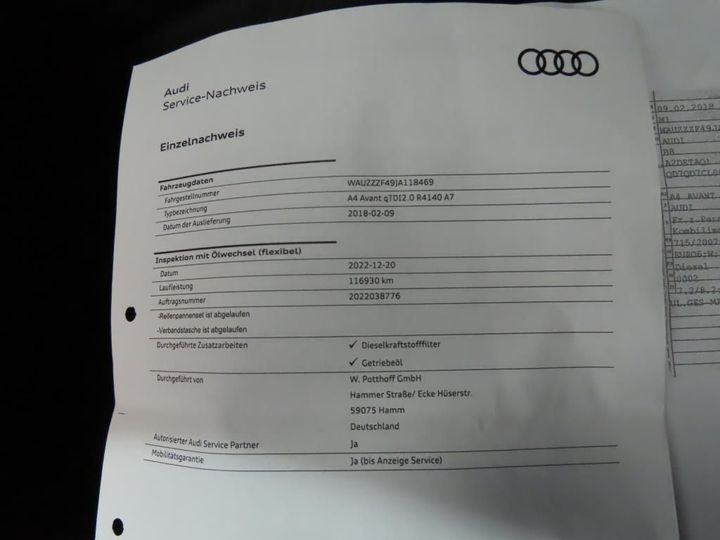 Photo 12 VIN: WAUZZZF49JA118469 - AUDI A4 AVANT 