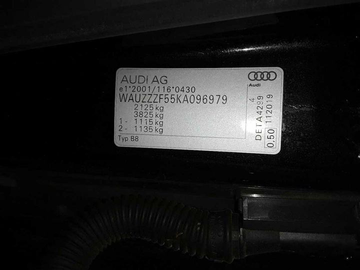 Photo 12 VIN: WAUZZZF55KA096979 - AUDI A5 SPORTBACK 40 TDI 