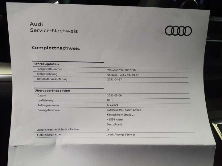 Photo 26 VIN: WAUZZZFY2M2067396 - AUDI Q5 40 TDI QUATTRO S 