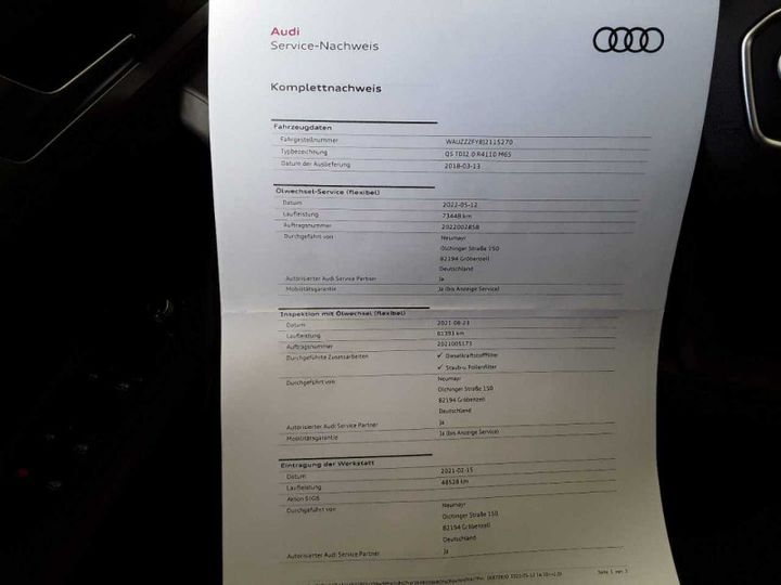 Photo 19 VIN: WAUZZZFY8J2115270 - AUDI Q5 2.0 TDI 