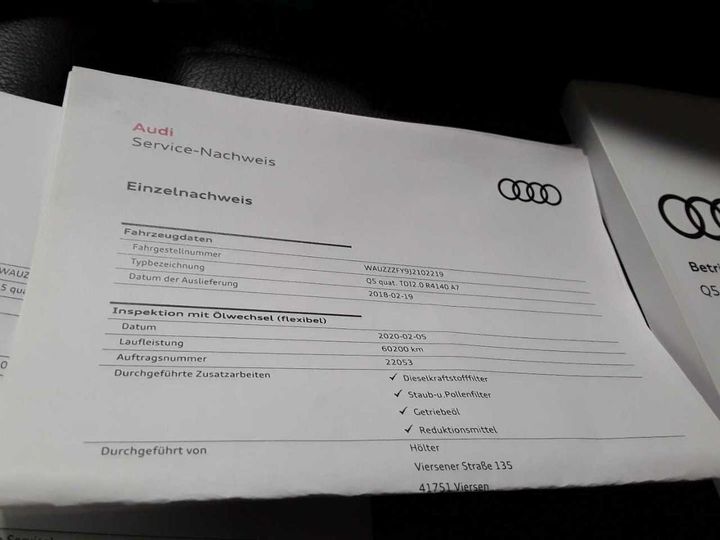 Photo 21 VIN: WAUZZZFY9J2102219 - AUDI Q5 2.0 TDI QUATTRO S 